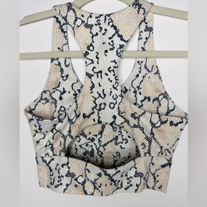 ALLFENIX Snake Skin Sports Bra Anthropologie Small workout gym activewear EUC
